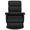 vidaXL Sill&oacute;n reclinable con reposapi&eacute;s cuero sint&eacute;tico negro