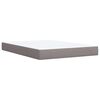 vidaXL Cama box spring con colch&oacute;n tela gris taupe 160x200 cm