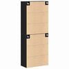 vidaXL Armario de pared 2 pcs Roble Negro 69,5 x 34 x 90 cm