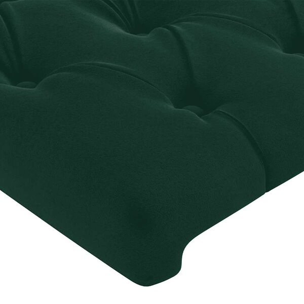 vidaXL Cabecero Terciopelo Verde Oscuro 180x7x118/128 cm