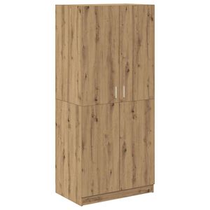 vidaXL Armario de madera de ingenier&iacute;a roble artesanal 80x52x180 cm
