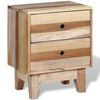 vidaXL Mesita de noche de madera maciza reciclada
