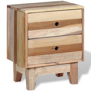 vidaXL Mesita de noche de madera maciza reciclada
