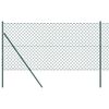 vidaXL Fijaci&oacute;n de suelo para cercas de malla 25 x 1,2 m Verde Malla