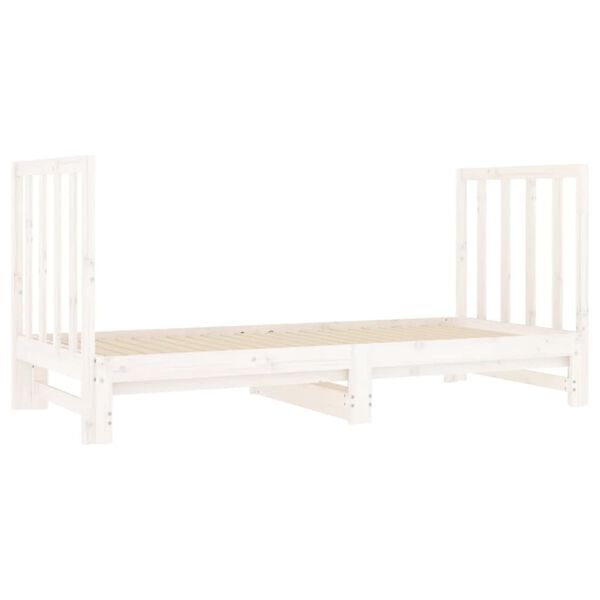 vidaXL Sof&aacute; cama extra&iacute;ble sin colch&oacute;n blanco 2x(90x190) cm