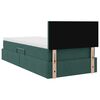vidaXL Cama con almacenamiento Verde oscuro 90 x 200 cm Terciopelo