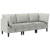 vidaXL Juego de muebles de sal&oacute;n 3 uds. Gris claro Tela