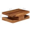 vidaXL Mesa de centro de madera maciza de acacia 90x60x30 cm