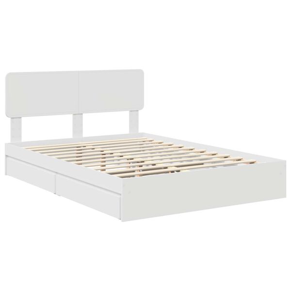 vidaXL Cama con almacenamiento 140 x 200 cm Madera de ingenier&iacute;a