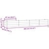 vidaXL Jardinera Gris Claro 480 x 50 x 45 cm Acero Galvanizado