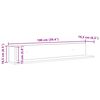 vidaXL Estantes de pared 2 uds madera envejecida 100x16,5x16,5 cm