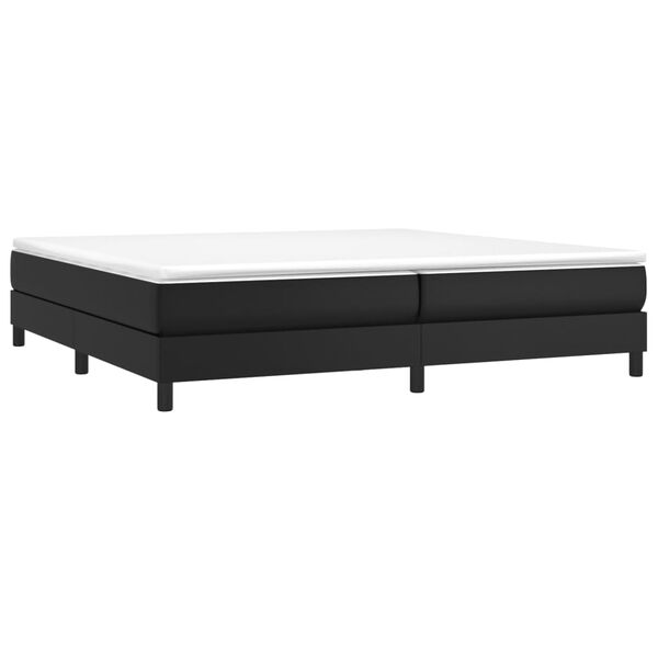 vidaXL Estructura de cama con somier cuero sint&eacute;tico negro 200x200 cm