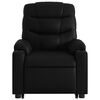 vidaXL Sill&oacute;n reclinable elevable cuero artificial negro
