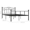 vidaXL Estructura de cama sin colch&oacute;n metal negro 120x200 cm