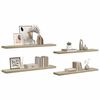vidaXL Estantes flotantes pared 4 uds MDF color roble 120x23,5x3,8 cm