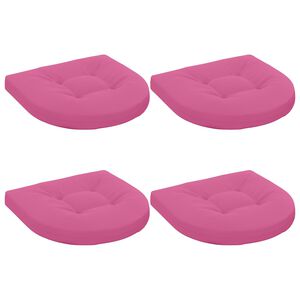 vidaXL Cojines de Asiento de 4 Piezas 4 uds. 100% Poli&eacute;ster Rosa