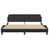 vidaXL Estructura de cama Dover cuero sint&eacute;tico negro 180x200 cm