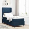 vidaXL Cama tipo Box Spring con colch&oacute;n Azul 90 x 190 cm tela