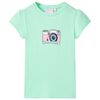 Camiseta infantil verde brillante 140