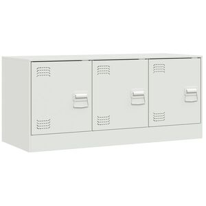 vidaXL Mueble para TV de acero blanco 99x39x44 cm