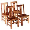 vidaXL Sillas de comedor 4 unidades madera maciza