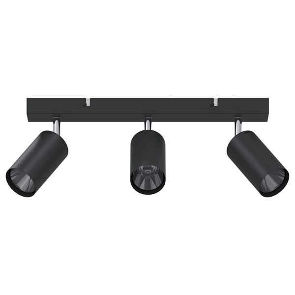vidaXL Foco de techo con focos Negro 38 x 5,5 x 16,5 cm Metal