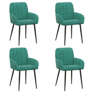 vidaXL Sillas de comedor 4 uds. Terciopelo Tuquesa 57 x 50 x 85 cm