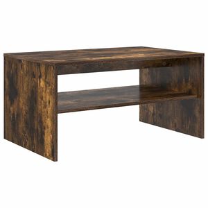 vidaXL Mesa de Caf&eacute; Roble ahumado 80 x 50 x 40 cm Madera de ingenier&iacute;a