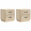 vidaXL Armario de Noche 2 uds. Roble Sonoma 43 x 34,5 x 44,5 cm