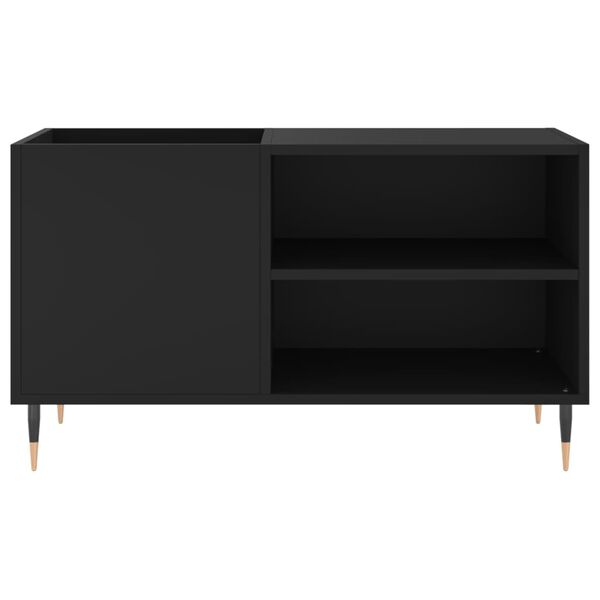 vidaXL Mueble de discos madera de ingeniería negro 85x38x48 cm