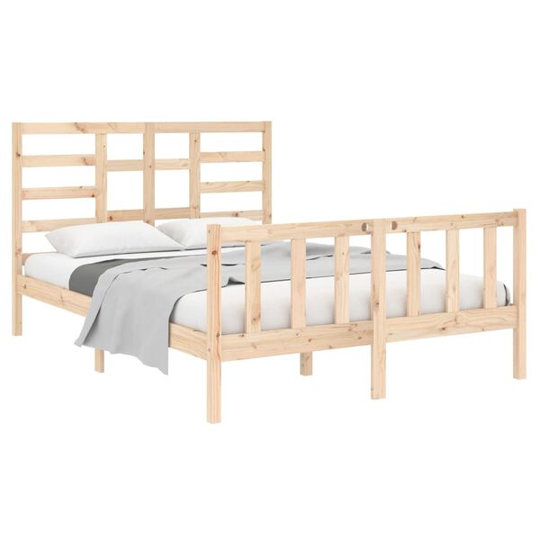 vidaXL Estructura de cama madera maciza 120x190 cm