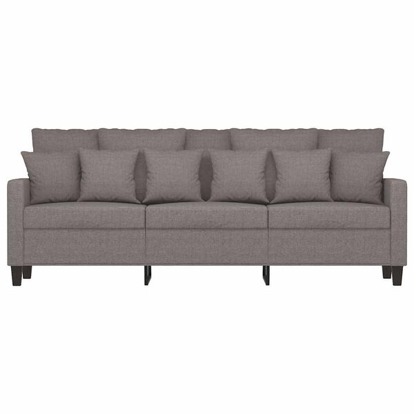 vidaXL Sof&aacute; de 3 plazas de tela gris taupe 180 cm