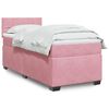 vidaXL Cama box spring con colch&oacute;n terciopelo rosa 80x200 cm