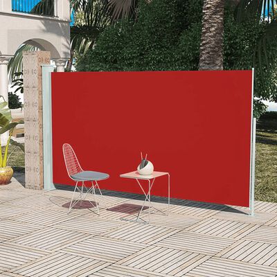 vidaXL Toldo lateral retráctil de jardín rojo 160x300 cm