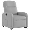 vidaXL Sill&oacute;n reclinable elevable de tela gris nube