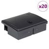 vidaXL Trampas para ratones 20 uds. negro 13x10x4 cm