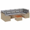 vidaXL Conjunto de sof&aacute;s de jard&iacute;n 8 uds. Beige y Gris Claro