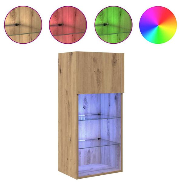 vidaXL Mueble de TV Montado en la Pared Roble artesanal