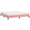 vidaXL Estructura de cama sin colch&oacute;n terciopelo rosa 160x200 cm