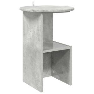 vidaXL Mesa lateral Gris Hormig&oacute;n &Oslash; 39,5 x 55 cm Madera de Ingenier&iacute;a