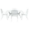 vidaXL Conjunto de Comedor de Jardín 5 pcs Blanco Aluminio