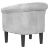 vidaXL Sill&oacute;n de cuero sint&eacute;tico plateado