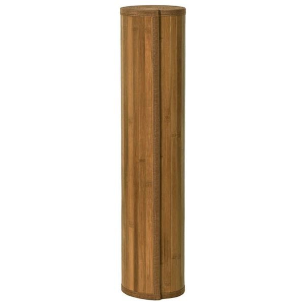 vidaXL Alfombra rectangular bamb&uacute; marr&oacute;n 80x200 cm