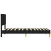 vidaXL Estructura de cama con cabecera Negro 90 x 190 cm tela