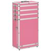 vidaXL Malet&iacute;n trolley de maquillaje de aluminio rosa