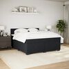 vidaXL Cama box spring con colch&oacute;n terciopelo negro 180x200 cm