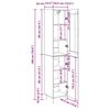vidaXL Aparador alto 2 pcs Madera envejecida Madera de ingenier&iacute;a