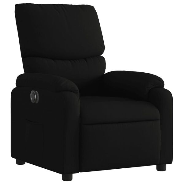 vidaXL Sill&oacute;n reclinable el&eacute;ctrico de tela negro