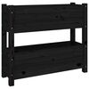 vidaXL Jardinera de madera maciza de pino negro 77x25x66 cm