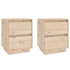 vidaXL Mesitas de noche 2 uds madera maciza de pino 40x35x50 cm